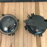 Paire anciennes appliques plafonnier hublot usine
