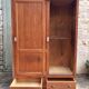 Sliding-door wardrobe in pitchpin