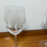 PRODUCT BHV - Set of 5 wine glasses in cut crystal 1970