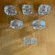 Series 6 antique candle holders mina moulded glass + vintage box #e483