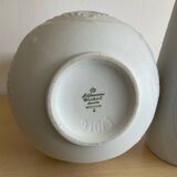 Trio of Op Art vases by KPM Germany in biscuit porcelain