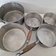 Série de 5 casseroles en aluminium vintage