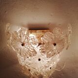 Pair of Murano glass flower wall light