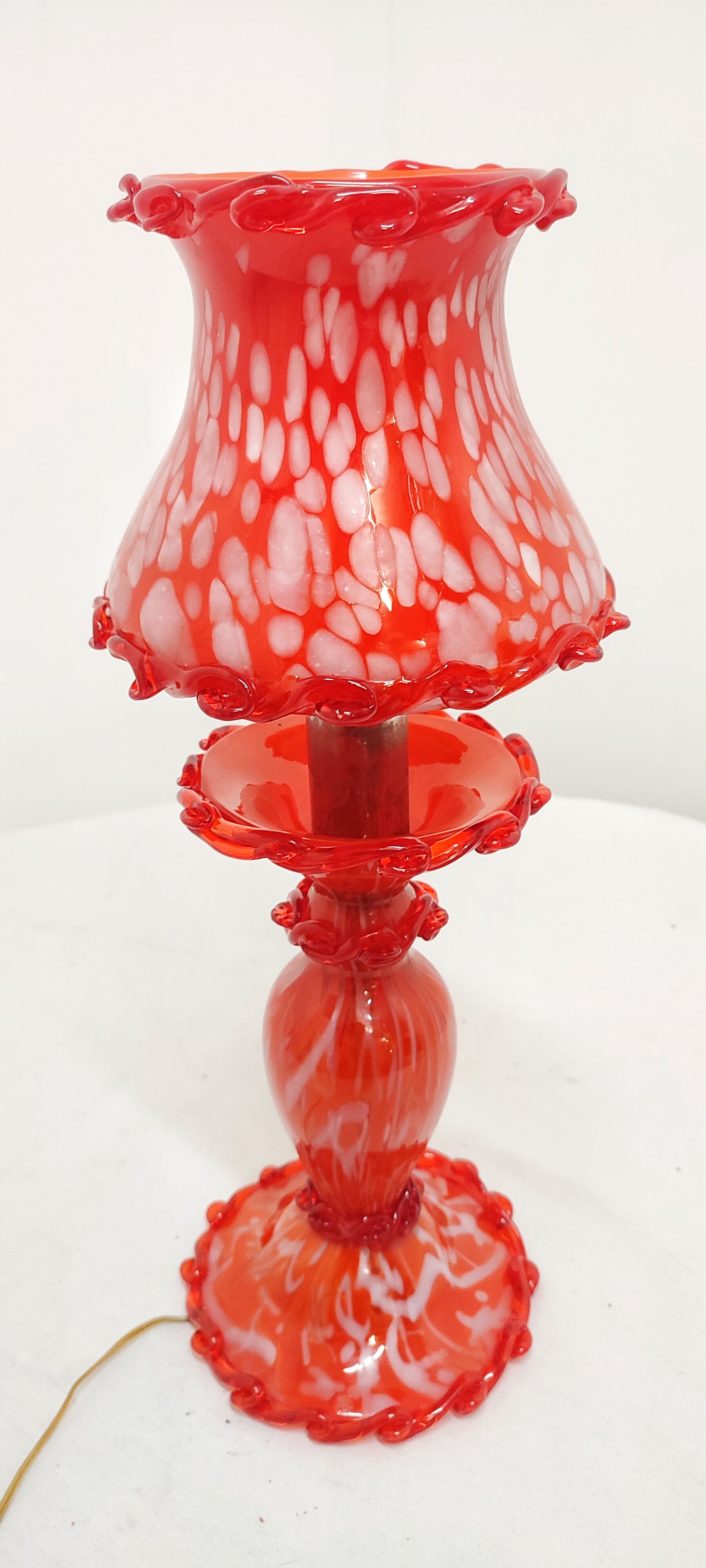 Murano glass table lamp. Italy, 1980