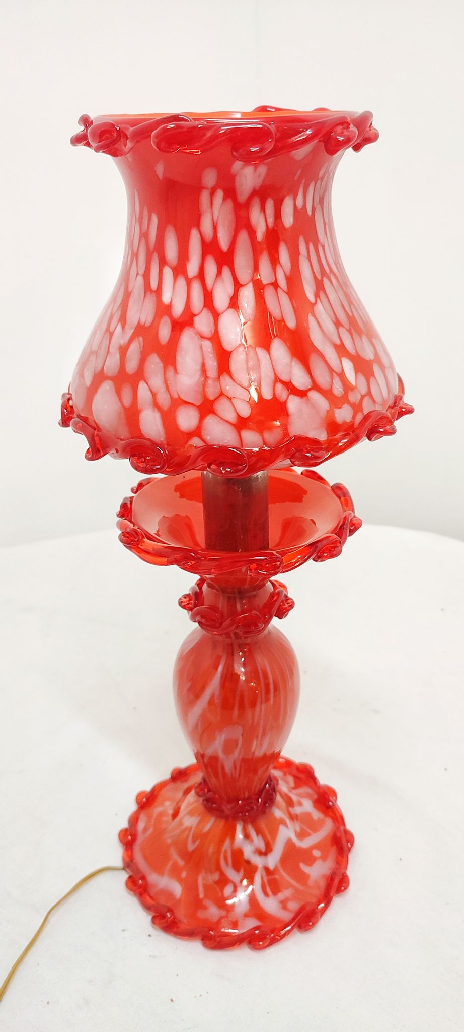 Murano glass table lamp. Italy, 1980