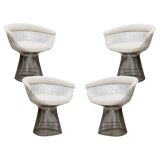 Set of Four Chairs Designed By Warren Platner With Steel structure, 1960's