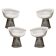 Set of Four Chairs Designed By Warren Platner With Steel structure, 1960's