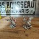 Set of two vintage silver-plated candle holders.