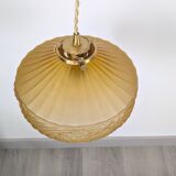 Vintage Art Deco Pendant Light – Molded Frosted Glass – 21 cm