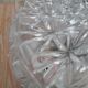 Vintage ceiling lamp / wall lamp - Molded glass - Round shape - 1970