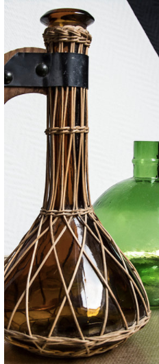 Pitcher jug amber Wicker Georgette