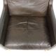 Fauteuil scandinave en cuir, Danemark, 1960