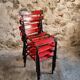 Set of 8 vintage French bistro chairs – industrial metal Tolix style