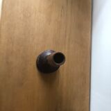 Carved wooden candle holder