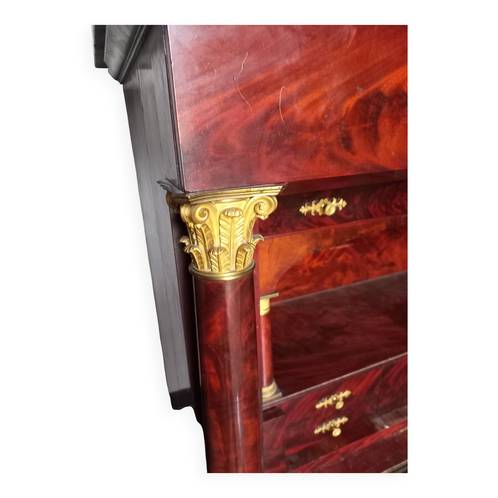 Empire Period Corinthian Bronze Secretary