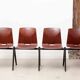 Chaise Galvanitas S22 acajou et pied marron