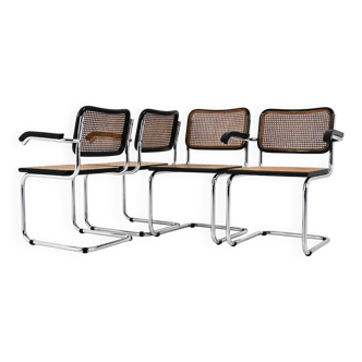 Set of 4 B32 Style Dining Chairs by Marcel Breuer