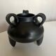 Grandjean Jourdan vase in mid century Vallauris tripod glazed clay