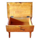 Old small stool - footrest with solid wood chest