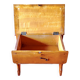 Old small stool - footrest with solid wood chest