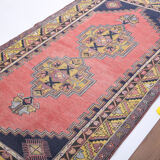 4x7 Tapis Vintage Rose Contemporain Ancien
