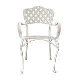 Chair armchair metal wrought iron white