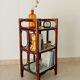 Vintage stand shelf in bamboo and rattan