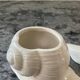 Pair of vintage Italian ceramic flowers and snails