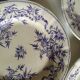 Plates flat earthenware sarregemines circa 1870 purple thorns