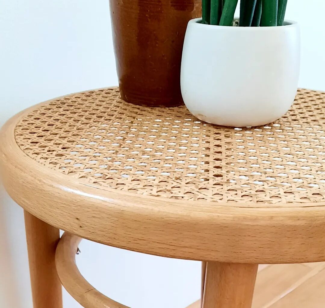 Cannage stool vitage