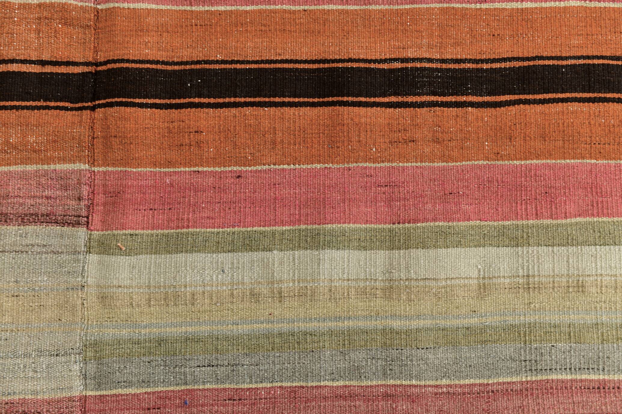 Red & Brown Turkish Kilim Rug 140x243Cm SK 35178