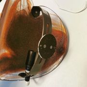 Two wonderfully crafted glass wall lamps designed by per lutken for holmegaard glassworks 1978