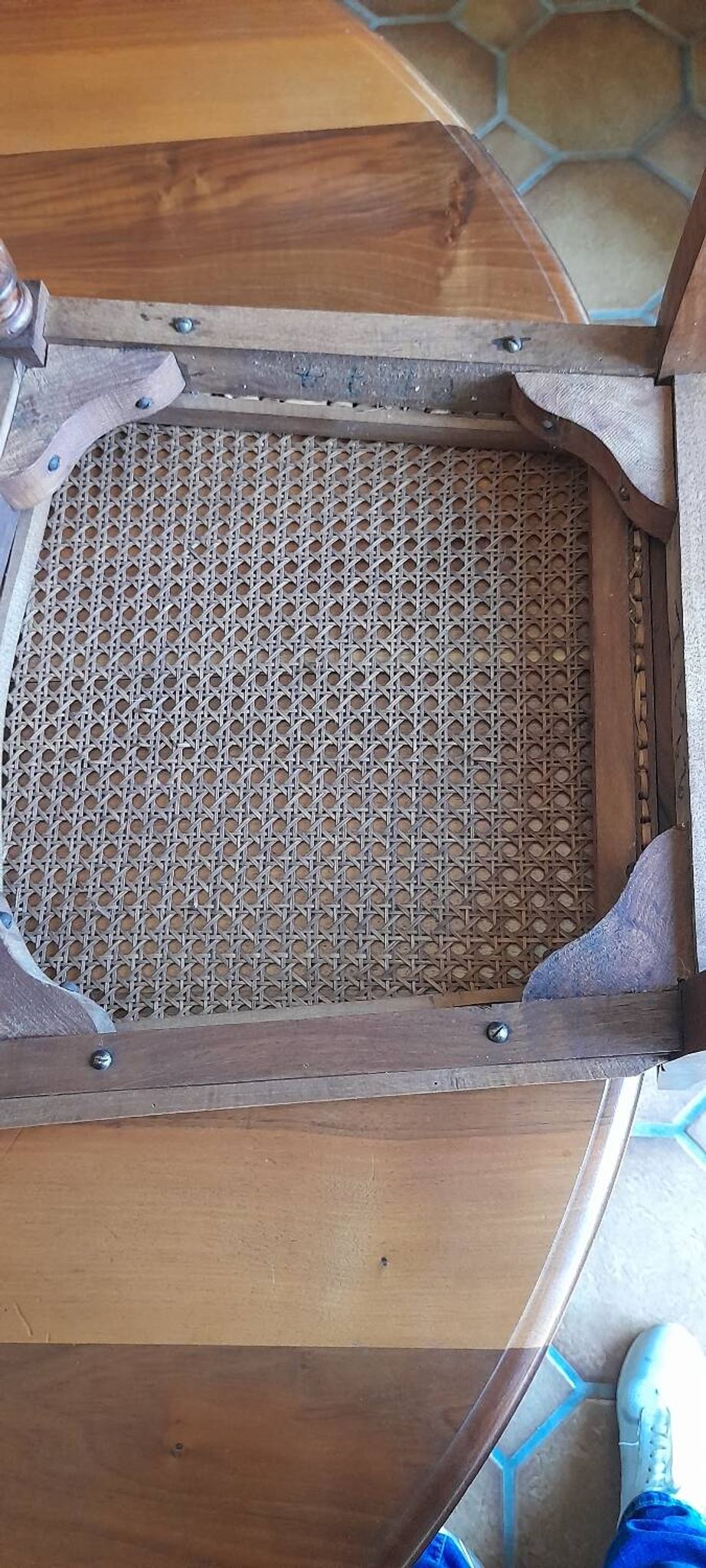 6 chaise cannelé essence poirier Louis 16
