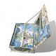 Jewelry box 21cm 70s with mirror and double level beauty makeup VINTAGE Old