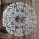 Set of 4 opaque glass bread plates snowflake