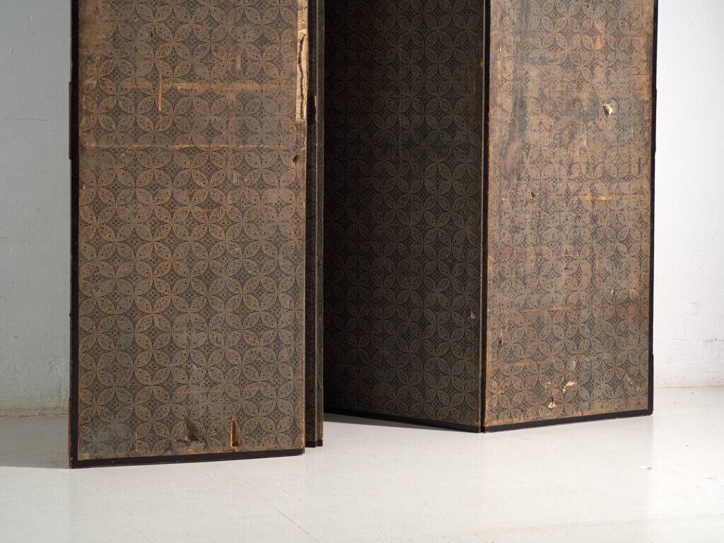 Antique Japanese six-panel screen with box – Japan, circa 1900