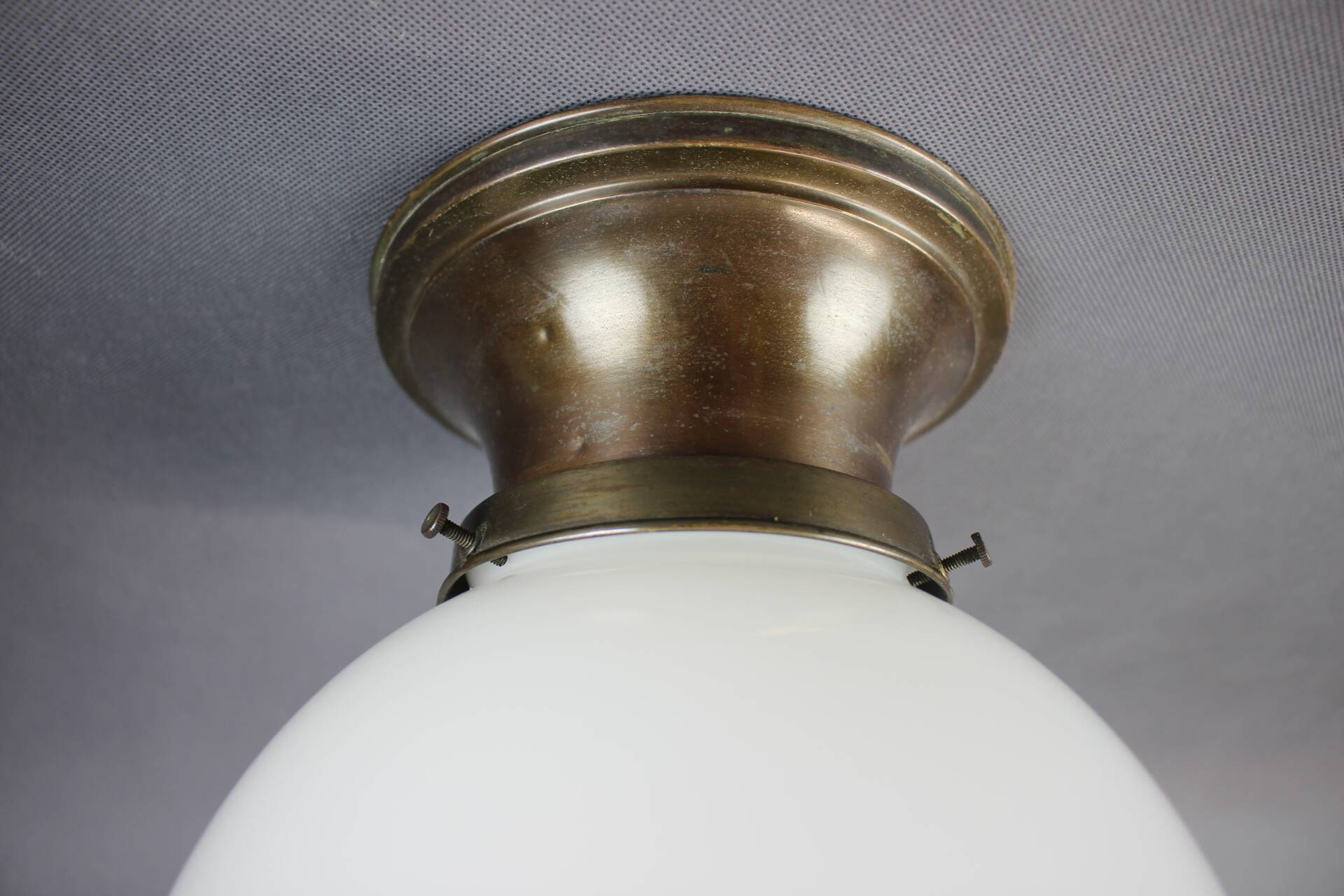 Art Deco Brass Ceiling Lamp, 1920s