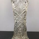 Old vase glass moulded decor vintage stars
