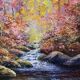 Peinture paysage huile sur toile signée