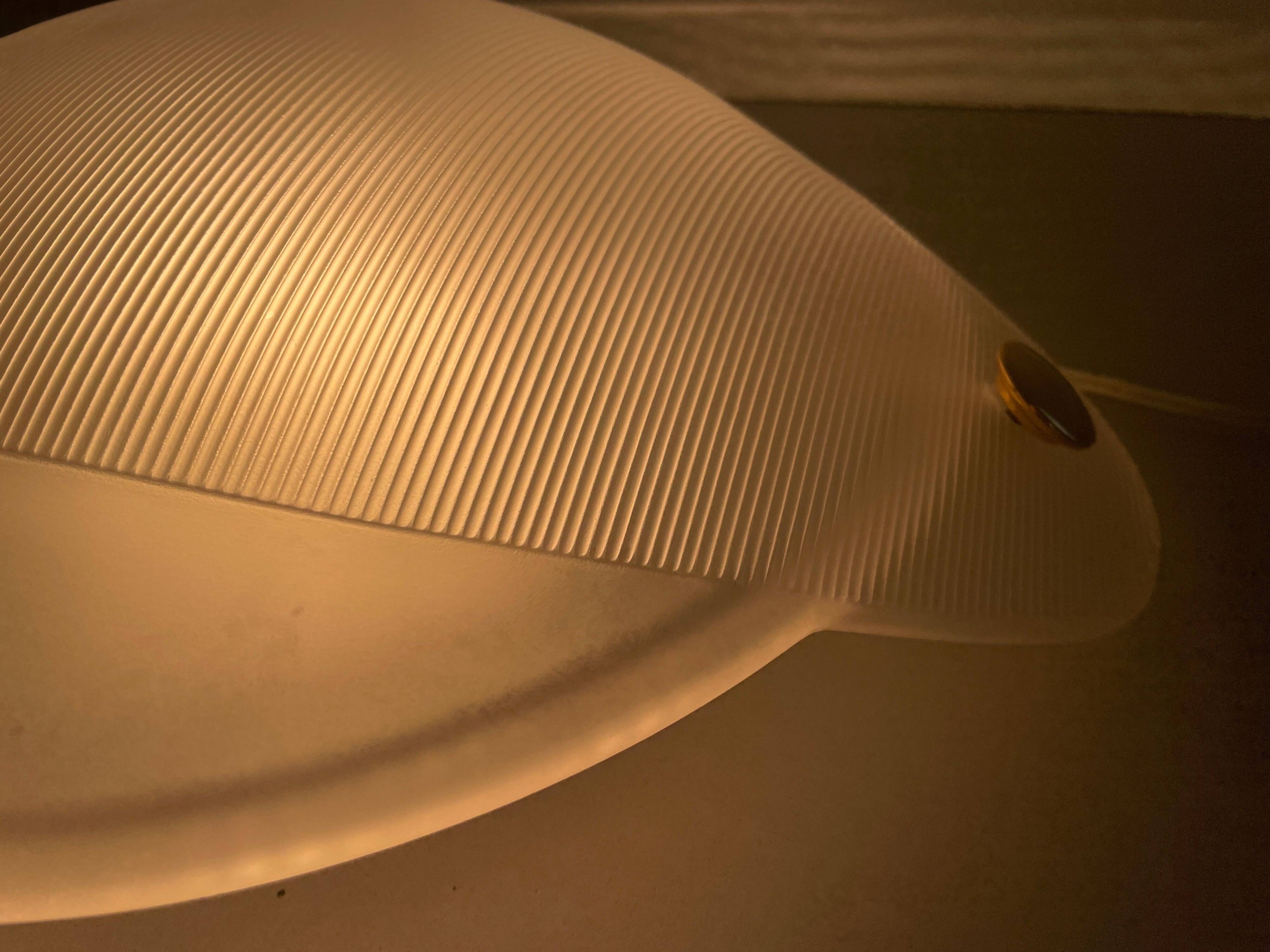 Glass ceiling light in the shape of a turtle shell, 1970s, Germany