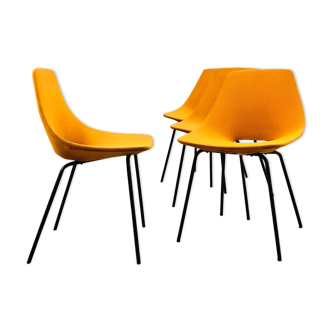 A suite of 4 Amsterdam chairs by Pierre Guariche