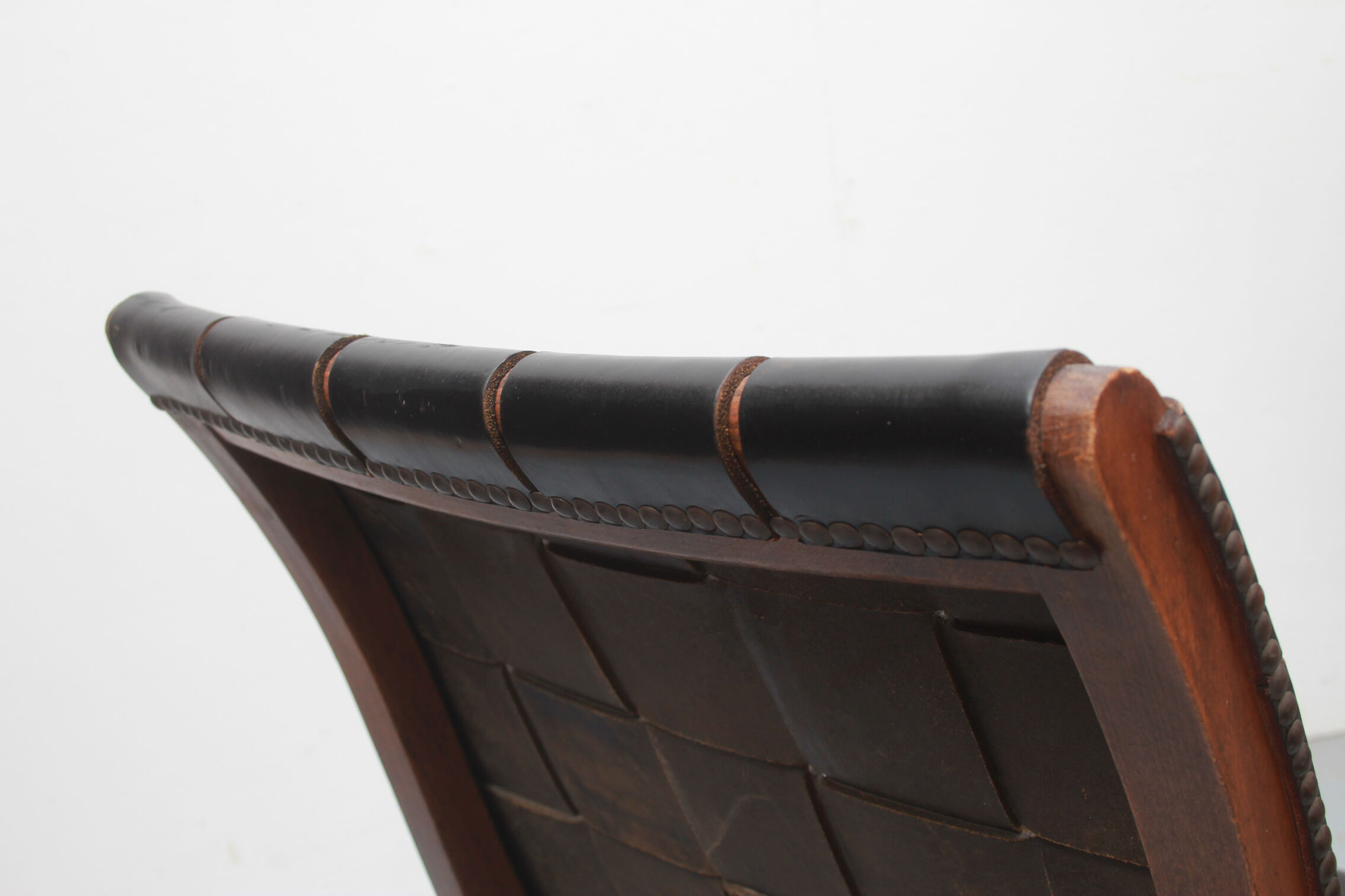 1950s chair in leather, Pierre Lottier