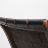 1950s chair in leather, Pierre Lottier