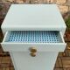 Vintage gray green bathroom chest of drawers