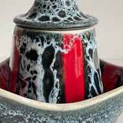 Vintage LUC VALLAURIS Ceramic Sugar Bowl