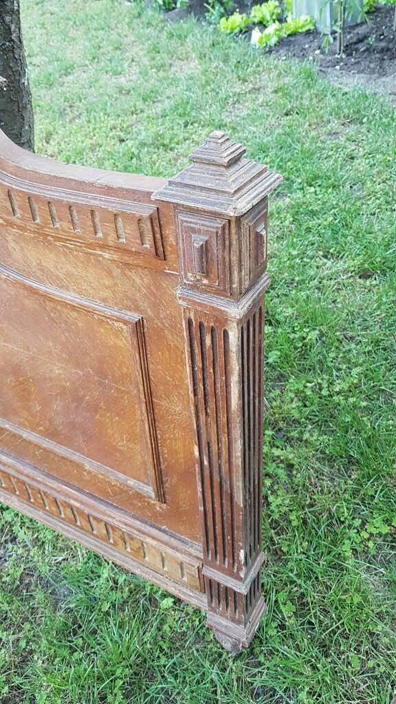 Old wooden headboard