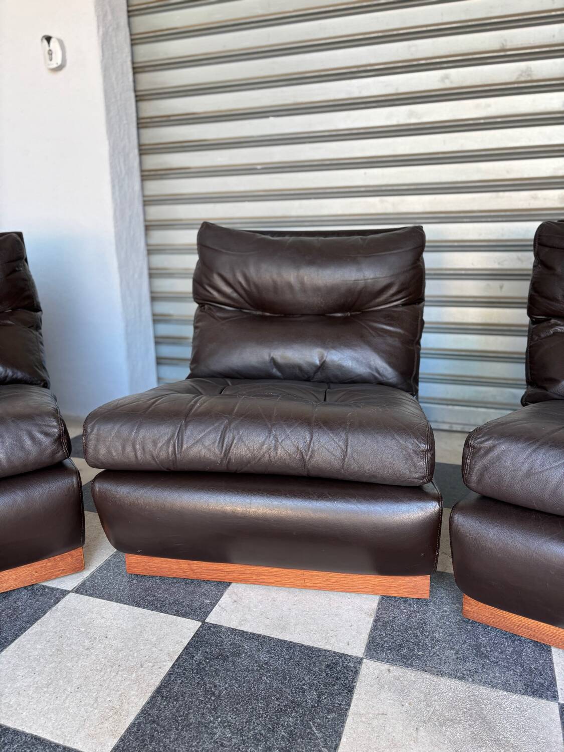 Chauffeuse cuir Roche Bobois