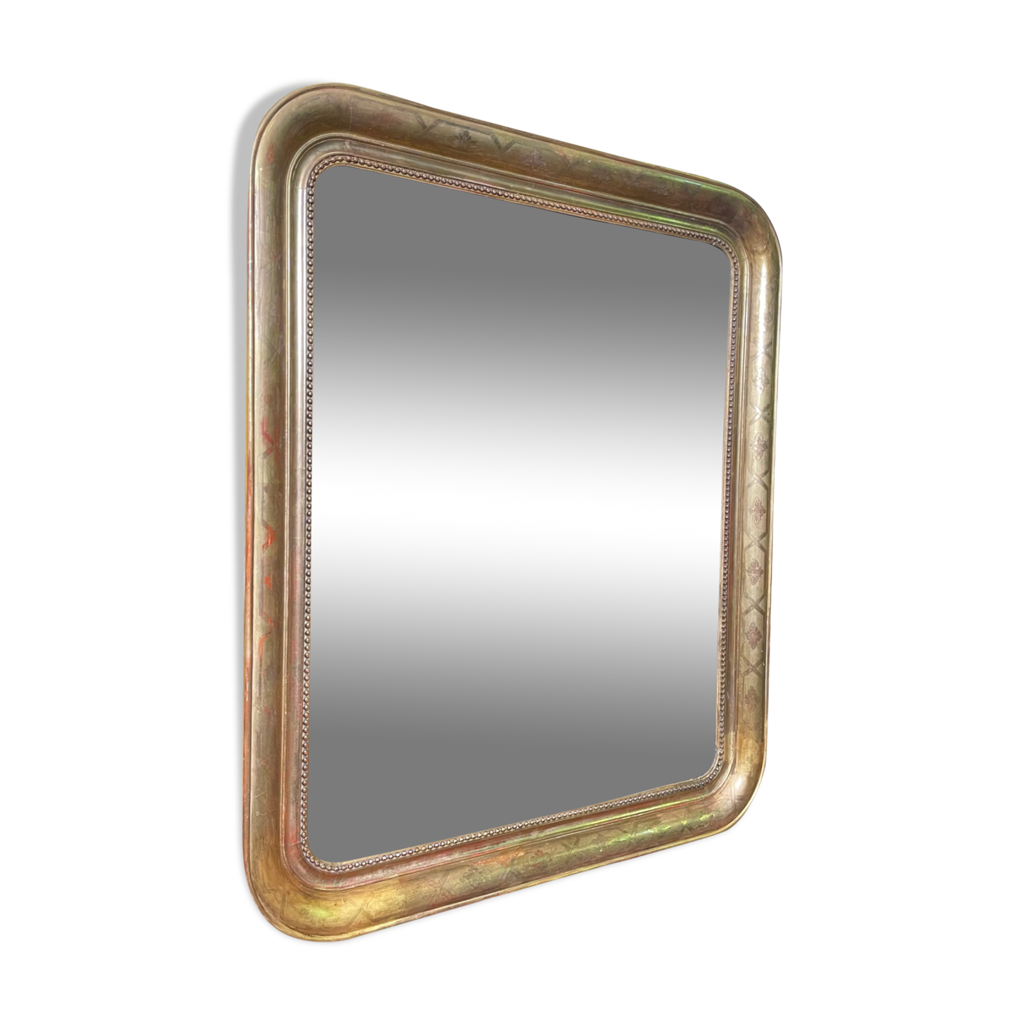 Louis Philippe era mirror with gold leaf  82x101cm