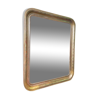 Miroir époque Louis Philippe à la feuille d’or 82x101cm