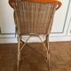 Vintage rattan armchair from the 60s-70s – Orange and black graphic trim - Sty